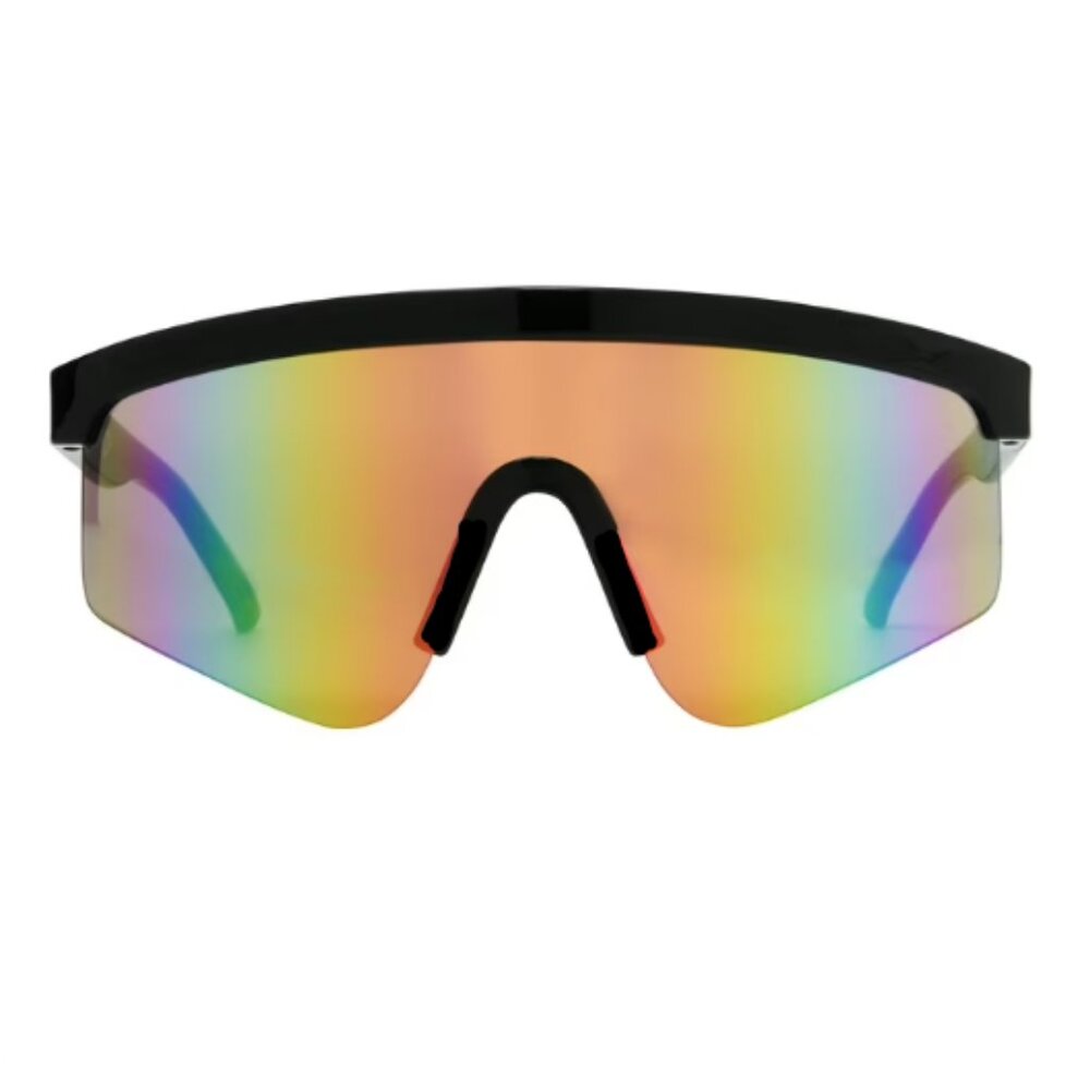 Foster Grant Cali Blue Men's Sun Shield Sunglasses, Navy w/ Mirrored Lenses